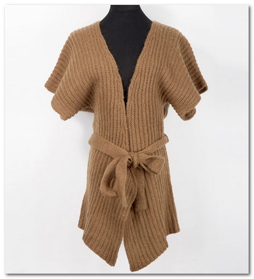 【法瑞儿<em>卡其色</em>斗篷式<em>针织开衫</em> 952051 36/38