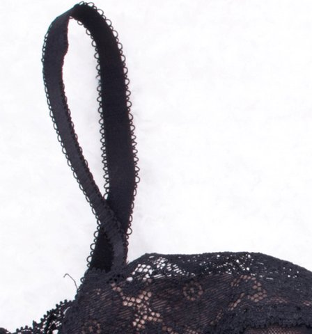 【体会玉醉芙蓉3/4软棉抹<em>胸围文胸</em> BQ0101-黑