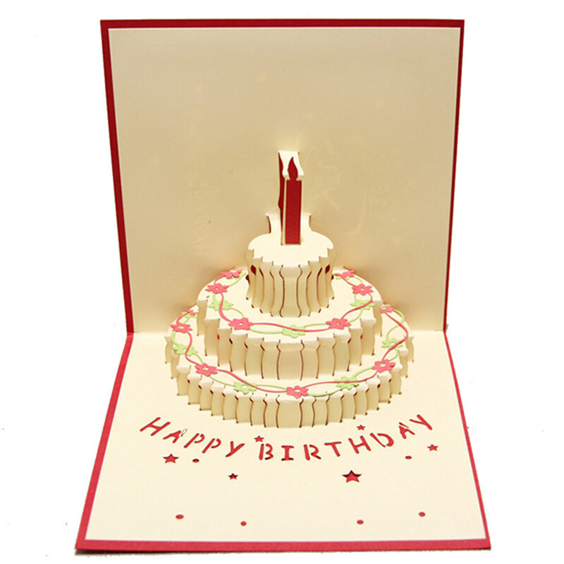 Объемная открытка happy birthday