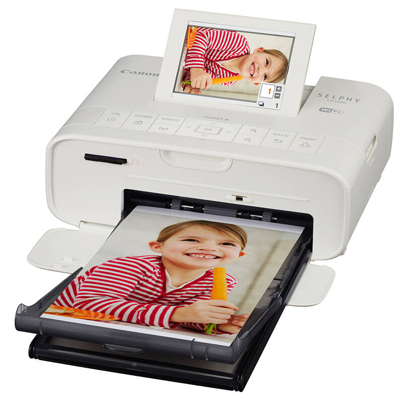 佳能（Canon）SELPHY CP1300 手机照片打印机 白色 迷你 家用 便携  手机wifi连接