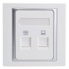 Simon Electric (simon) S55229S telephone plus computer socket 58 series 86 type switch socket (elegant white
Simon Electric (simon) S55229S telephone plus computer socket 58 series 86 type switch socket (elegant white