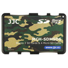 JJC MCH-SDMSD6YG ультратонкий держатель карты памяти SLR камера карта памяти SD-карта цифровой пакет хранения камуфляж зеленый карточный картридж (можно положить две карты SD + 4 MSD / TF) dahua музыка видео камера видеонаблюдение внутри оранжевая посвященные карты памяти карты tf sd 16g