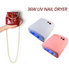 UV Lamp 818 Dryer Nail 36W Nail Gel Lamp Mini Lamp For Nails Manicure Machine UV Gel LED Nail Dryers Lamps EU Plug 3 x 12W Power heart style portable led nail dryer machine pink 3w
