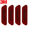 3M светоотражающие наклейки дверная дверь безопасность предупреждение автомобильные наклейки автомобильные наклейки 2.5 * 9.3cm (4 шт.) Бриллиант красный автомобильные багажники