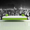 Пользовательские фото cNight View New York City Black and White Building Wall Paper Современная гостиная Mural Wallpaper shinehome black and white zebra strips wallpaper 3d photo rolls for walls 3 d livingroom wallpapers mural roll paper background