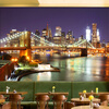 3D Mural Wallpaper Living Room Decoration Papel De Parede Современный городской ночной вид Большой пользовательский фотообои Wall Wall Bedroom Bedroomv beibehang non woven wall paper 3d vintage pastoral mural wallpaper roll bedroom background decor papel de parede 3d papier peint