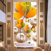 Custom Cartoon Style Wall Mural Photo Wallpaper 3D Stereoscopic Flowers and Butterfly Для детей, живущих на диване Backdrop Home Decor kate photo background birthday custom photography backdrop unicorn party backdrop pink and white striped backdrop