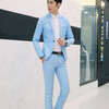 Мужские свадебные костюмы Bridegroom Prom костюмы Мужские куртки Blazers + Брюки Брюки домашние костюмы