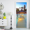 Фото обои Пользовательские 3D Wall Mural Приморский пляж Пейзаж Дверная роспись наклейки Гостиная Декор настенная бумага 70см x 200см пользовательские фото wall paper 3d white horse large mural обои гостиная диванная роспись обои для спальни для спальни контактная бумага