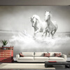 Пользовательские фото Wall Paper 3D White Horse Large Mural Обои Гостиная Диванная роспись Обои для спальни для спальни Контактная бумага для спальни