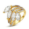 Yoursfs® 18K Rose Gold Plated Big Flower Rings Используйте прозрачные австрийские кристальные модные украшения gold plated rose flower with gift box