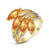 Yoursfs® 18K Rose Gold Plated Big Flower Rings Используйте прозрачные австрийские кристальные модные украшения gold plated rose flower with gift box