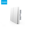 MI Aqara Wall Switch Xiaomi Control Mijia App Умный дом Пульт дистанционного управления ZigBee (Без нейтрального - Двойная кнопка) пульты умный дом saver пульт умный дом