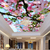 Пользовательские Mural Photo Wallpaper 3D Stereoscopic Peach Blossom Zenith Ceiling Mural 3D Living Room Wall Paper Современное домашнее украшение shinehome black and white zebra strips wallpaper 3d photo rolls for walls 3 d livingroom wallpapers mural roll paper background