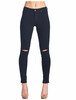 Summer Women Stretch Slim Pencil Pants Full Length Sexy Ripped Hole Skinny High Waist Trousers Plus Size Pantalon Femme summer women knee length jeans street style big hole ripped jeans slim stretch women denim pants high quality
