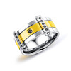Кольца из нержавеющей стали для мужчин AAA CZ Cubic Zirconia Простые мужские свадебные ювелирные изделия Finger Ring Мужской подарок OR583