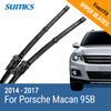 SUMKS Wiper Blades for Porsche Macan 26&20 Fit Push Button 2014 2015 2016 2017 aluminum car top roof rail rack mount side bars decoration trim cover for porsche macan 2014 2017