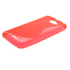 MOONCASE S-Line Soft Flexible Silicone Gel TPU Skin Shell Back чехол для HTC Desire 516 D516W Red embossed tpu gel shell for ipod touch 5 6 girl in red dress