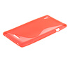 MOONCASE S-Line Soft Flexible Silicone Gel TPU Skin Shell Back чехол для Sony Xperia T3 D5103 D5106 Red embossed tpu gel shell for ipod touch 5 6 girl in red dress