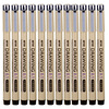 Золотые годы (Genvana) G-0951 0.1MM- черное перо иглы (12 палочки)