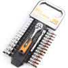 Worker WORKERBEE 28pcs 6.3mm серии AS002-028G Автоматический ремонт рукава серии Установить быстрый трещоточный ключ Установить инструмент ремонта инструмента инструмент автоматического ремонта