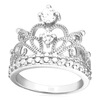 U7 люкс Crown Кольца для женщин Модные 18K Gold Plated / Платина кубического циркония обручальные / Обручальные кольца Кольца Promise
