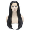 Long Straight Black Natural Heat Resistant Synthetic Lace Front Wig