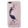 Черные перья Pattern Мягкий Тонкий TPU Резиновый Силиконовый гель Чехол для IPHON 7 Plus черные перья pattern мягкий тонкий tpu резиновый силиконовый гель чехол для ipod touch 5