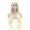 Iwona Synthetic Hair Lace Front Long Straight Pale Blonde Wig iwona synthetic hair lace front should straight light blue wig