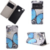 Blue Butterfly Design Кожа PU откидной крышки Кошелек для карты памяти Чехол для Huawei P9 Lite карты памяти