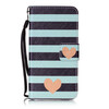 Blue Stripes Дизайн PU кожа флип Обложка Кошелек для карты памяти чехол для Samsung Galaxy S4/I9500 карты памяти