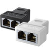 Shanze (SAMZHE) 303WH тройник головка кабель RJ45 сетевой компьютер расширенный сетевой адаптер интерфейса разветвители один пункт два 8P8C Unicom головки смонтированы один белый разветвители прикуривателя