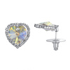 Yoursfs @ Love Heart Cubic Zirconia Розовое золото Цветные серьги с сердечком CZ Stone Модные украшения для женщин Серьги оптом