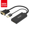 Улучшенный человек (UNITEK) HDMI VGA конвертер HD видео с аудио адаптером порта PC-TV кабель коробки дисплея проекторов черный Y-6333BK телевизор 28 samsung lt28e310ex hd 1366x768 vga usb hdmi черный
