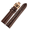 NP01 18mm Watchband Women And Men With Rose Gold Butterfly Buckle Calfskin Watchstrap