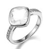 Yoursfs @ Gorgerous Square Big Red Crystal Rings для женщин 18 K Розовое золото Позолоченные кольца Rhinestone 3 цвета Лучшие ювелирные изделия моды Siz