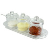 Baijie Advanced Acrylic Seasoning Box Torture Tank Plexiglass Приправа для бутылок Набор бутылок для хранения соли для соли 3шт. Круглый clear acrylic pedestal quality lucite sculpture stand square plexiglass console tables one lux