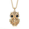 Yoursfs @ Mothers Day Jewelry Сова Подвеска Цепочка 18K Белое золото Позолоченный Charm Sweater Chain Австрийский Кристалл Длинные ожерелья для женщин