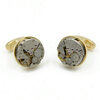 Yoursfs @ Funky Cool Watch Механизм Запонки 18 k Позолоченные круглые запонки запонки фотоаппарат churchill accessories запонки фотоаппарат