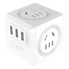 Бриз (kyfen) QF-M12-1C (модели многострановые) многострановая путешествия Lightning Cube гнездо 4-полосная преобразователи Британский стандарт Европейский стандарт Американский стандарт Австралийский стандарт белый адаптер стандарт