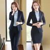 Novelty Gray Long Sleeve Autumn Winter Career Blazer Coat Formal Professional Ladies Slim Fashion Jackets Coat Outwear Uniforms ws7511 men s autumn winter wear british style slim coat khaki l