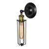 BOKT Minimalist 1-light Industrial Edison Metal Porch Steampunk Lamp Black Wire Cage Loft Wall Sconces Copper Head loft edison lamp for bar ship wood retro pendant light american style suspension luminaire restaurant cafe art deco lighting