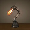 BOKT Retro Loft Minimalist 1-Light Rustic Water Pipe Table Lamp Bedside Home Decor creative home use decor retro style color glass lamp light touch switch