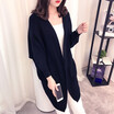 The 2018 autumnwinter new medium&long knitted cardigan womens thick sweater overcoat is draped over the womens dress