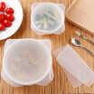 Alimentos Reutilizables De Silicona Fresh Keeping Stretch Wrap Seal Film Bowl Cover Almacenamiento En El Hogar Organización Herramientas De Cocina 4 P