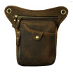 Men Crazy HorseOil Wax Leather Drop Leg Bag Vintage Motorcycle Travel Cowhide Shoulder Waist Belt Bum Fanny Pack