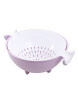 1Pc Kitchen Colander Rotary Double Layers Redondo En Forma De Cesta De Frutas