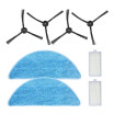 Paquete De 8 Accesorios De Repuesto Juego De Trapeadores  Cepillos Laterales  Filtros HEPA Para Aspiradora Robótica ILIFE V5S V3S V3S V3 Pro