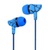 Crack Braided Wired Headphone with Microphone Wired Control Super Bass Universal for Android iPhone 35mm Plug