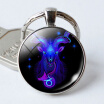 Zodiac Sign Keychain 12 Constellation Leo Virgo Libra Escorpio Sagitario Colgante Llavero De Doble Cara Llavero